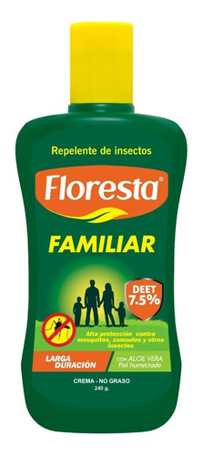 Repelente Floresta Familiar Crema 7.5% Deet 240 G.