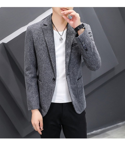Traje Casual Vertical De Un Botón/top Delgado