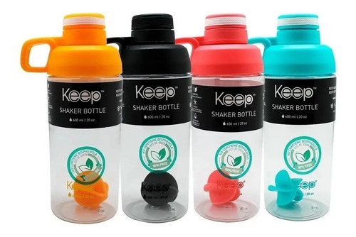 Imagen 2 de 3 de Botella Shaker Keep 600ml Vaso Batidor Sin Grumos En Palermo