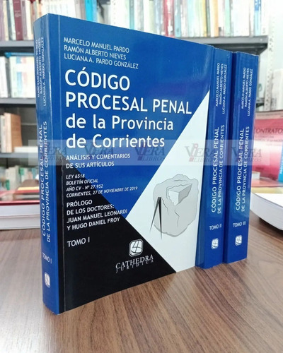 Código Procesal Penal De Corrientes. 3 Tomos - Pardo/ Nieves