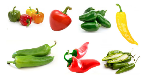 Combo Pimientos 7 Variedades (215 Semillas Cal. Profesional)