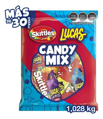 De Dulces Skittles Lucas Candy Mix 1.028 Kg