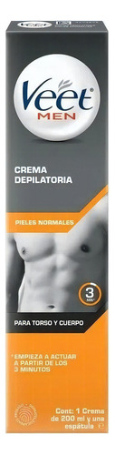 Crema Depilatoria Veet Men Torso Y Cuerpo Piel Normal 200ml