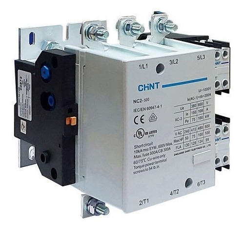 Imagen 1 de 1 de Contactor Electrico Chint 500 Amp. Bobina 220 Voltios