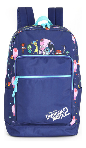 Mochila Escolar De Costas Juvenil Divertida Mente 2 Up4you Cor Roxo