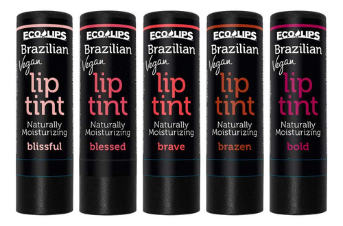 Eco Lips Paquete Variado De Tinte Labial Brasileo Vegano  Bl