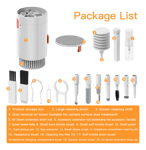 Kit De Limpieza Electrónica 20 En 1 Para Dispositivos Y Acce