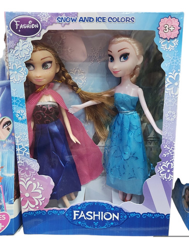 Muñeca Frozen Ana Y Elsa Personajes En Caja X2