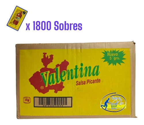 Salsa Valentina Sobre Con 1800 Sobres De 5 Gr