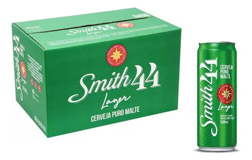 Kit 12 Latas 350ml Cerveja Puro Malte Lager Smith 44 Fardo