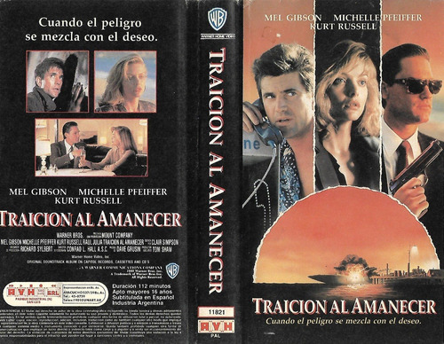 Traicion Al Amanecer Vhs Mel Gibson Michelle Pffeiffer