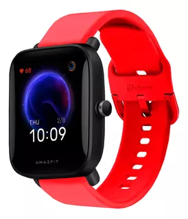 Correa Compatible Con Amazfit Bip U Rojo Hebilla 20m