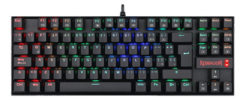 Teclado Mecánico Redragon K552rgb Kumara Negro, Switch Azul