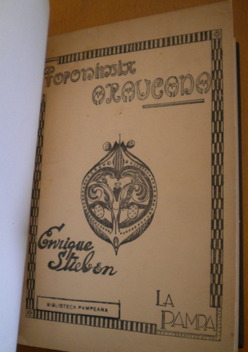 Stieben Enrique / Toponimia Araucanas / 1966 La Pampa