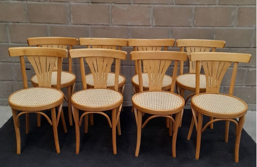 Antiguo Juego De 8 Sillas Bar Thonet