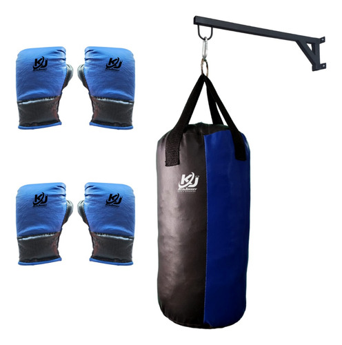 Kit De Boxeo Para Niño Costal Box 2-pares Guantes Base Saco