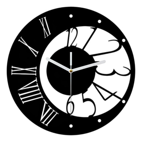 Reloj De Pared Silencioso Para Colgar En La Pared, Negro