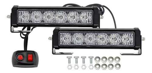 Barra De Luces Led Estroboscópicas Emergencia 2 Unidades Roj
