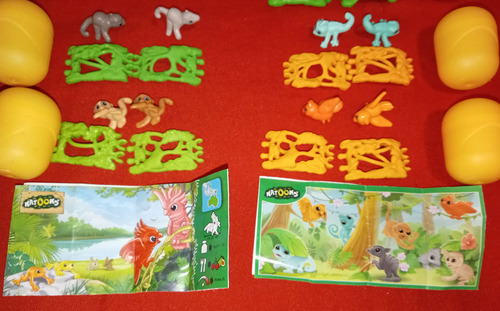 Kinder Sorpresa Natoons Set 6 Figuras Aves Camaleon Mono Etc (Usado)