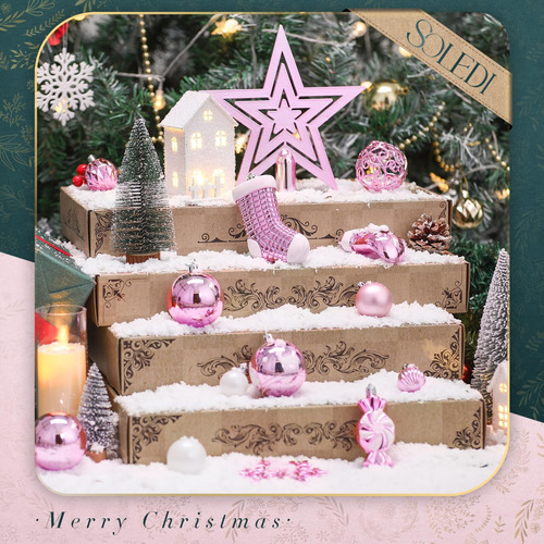 128 Pcs Juego De Adornos De Baile De Navidad, Adornos De Nav