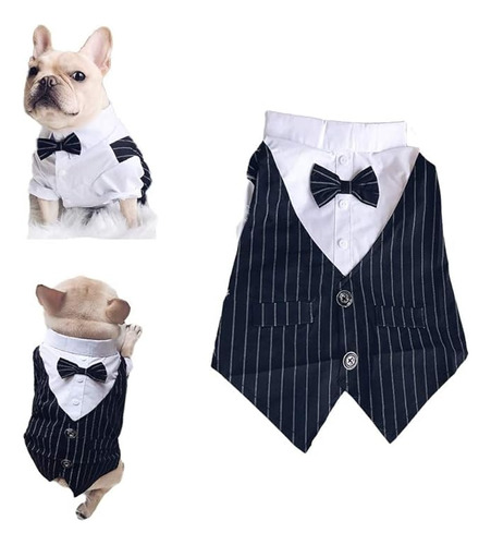 Camisa Esmoquin Para Perro Traje Formal Con Pajarita Disfraz