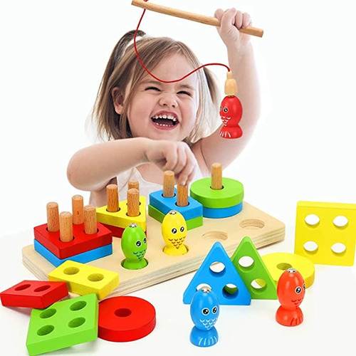 Juguetes Montessori, Juguetes De Pesca Magnéticos Para Niños Color Colorido
