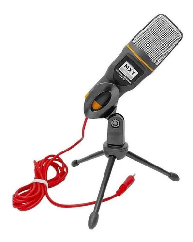 Microfone Condensador Mesa Com Tripé Mxt Plug P2 Home Studio