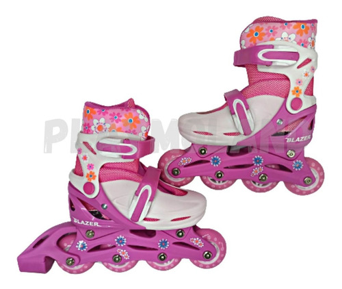 Patines Con Casco Protecciones Y Mochila Blazer Luz Led