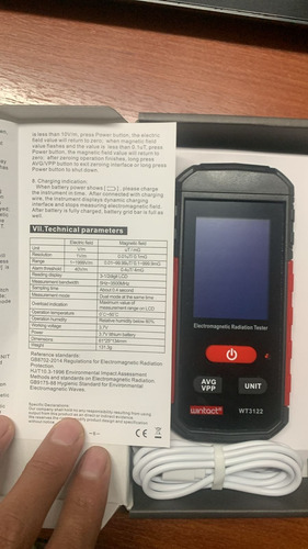 Wintact Medidor Detector De Radiación De Campo Electro W322