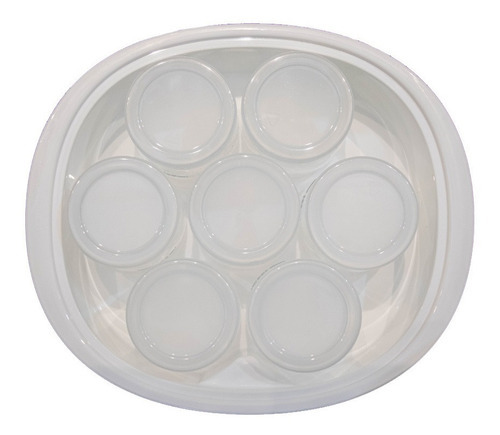 Yogurtera Electrica 7 Porciones Fabrica De Yogurt Winco W630 Color Blanco