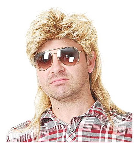 Kaneles Mullet Pelucas Para Hombres 70s 80s Trajes Fvqcx