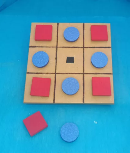 Jogo da Velha Adaptado- jogo em madeira jogo para família, jogo de