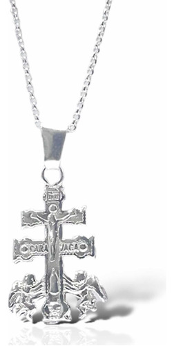 Colgante Cruz De Caravaca + Cadena De Plata Fina 925