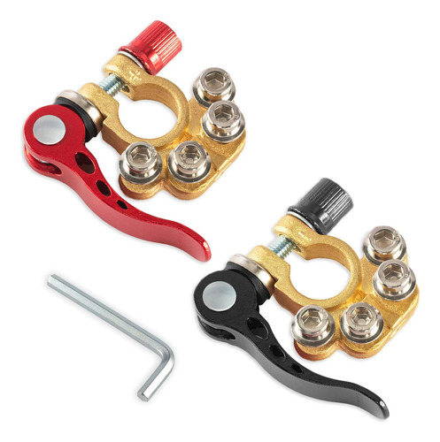 Singaro Conector Terminal Bateria Coche, 4 Vias Positivo ...