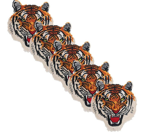 Parche De Tigre Felino Para Ropa, Mxgtr-005, 5 Parches, Tige