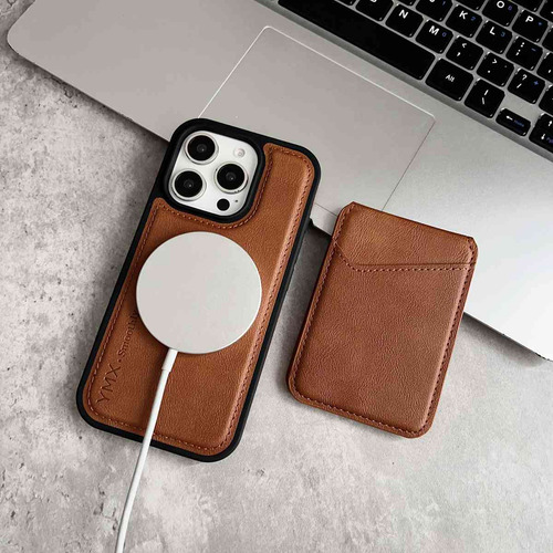 Funda De Piel Sintética Magsafe 2 En 1 Para iPhone 11 12 13 14 15 16 Pro Max 14plus 15plus 16plus
