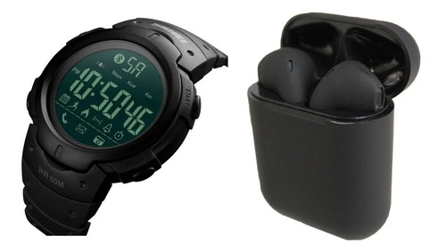 Reloj Skmei Bluetooth Smart Watch 1301  + Audifonos I12