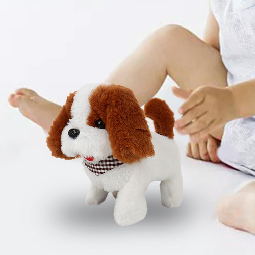 Cachorro Eléctrico De Peluche Con Pilas, Café Y Café Y