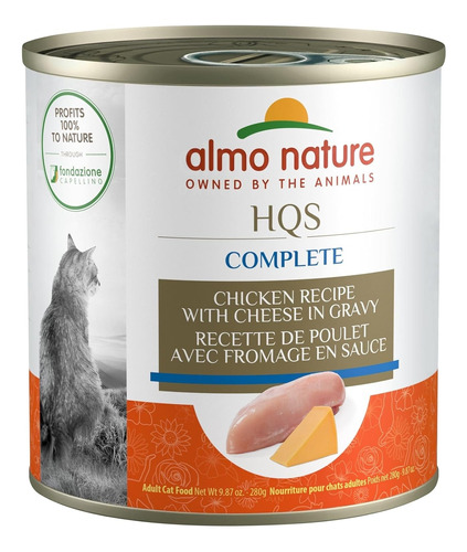 Almo Nature Hqs Complete 12 Pack De Pollo Con Queso En Salsa