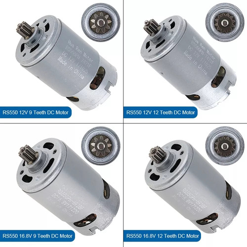Motor Dc Rs550 18v 19500 Rpm Com 11 Dentes De Duas Velocidad