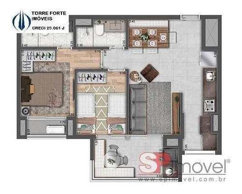 Imagem 2 de 6 de Apartamento Com 02 Dormitórios 01 Suíte 01 Vaga - Alto Padrão - 3027