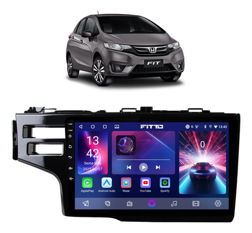 Multimidia Honda Fit 2015 A 2020 Android 14 Carplay 64gb 9p