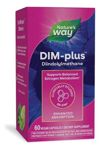  Dim- Plus Estrogen Metabolism 60 Caps Diindolylmethane