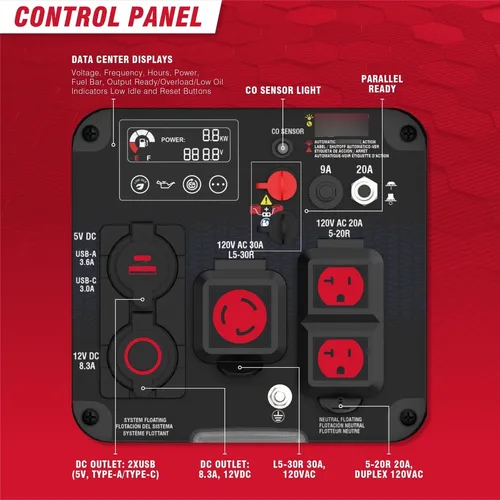 Generador Inversor Portátil 2300 W Sensor Co Ultraligero