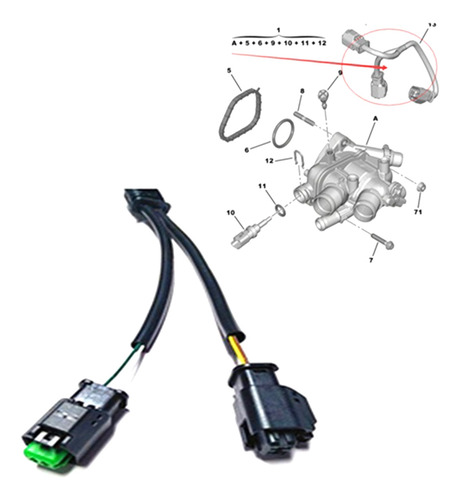 9804315380 Thermostat Harness For 207/308/3008/4008