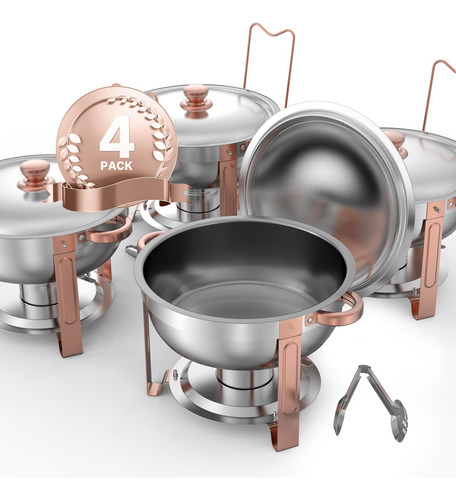 Juego De Platos Para Buffet, De Acero Inoxidable, Vevor, 5 L