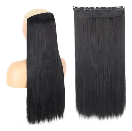 Extensiones De Cabello Largo 55 Cm Clips Postizos Genieka