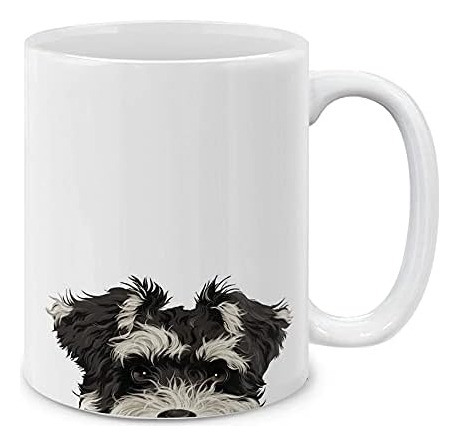 Mugbrew Schnauzer Cachorro Perro Taza De Café De Cerámica Ta