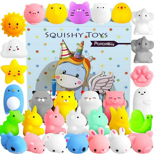 Pokonboy 30 Pcs Mochi Squishy Toys - Mini Squishies Panda Ca