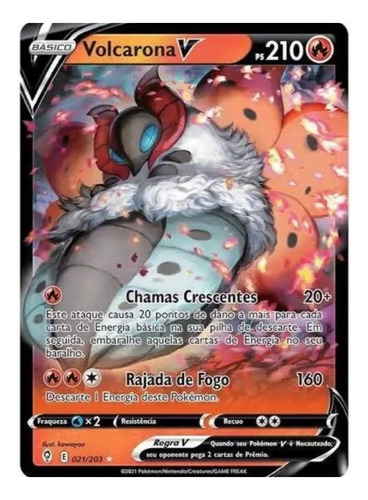 Carta Pokémon Volcarona V Céus Em Evolução 021/203